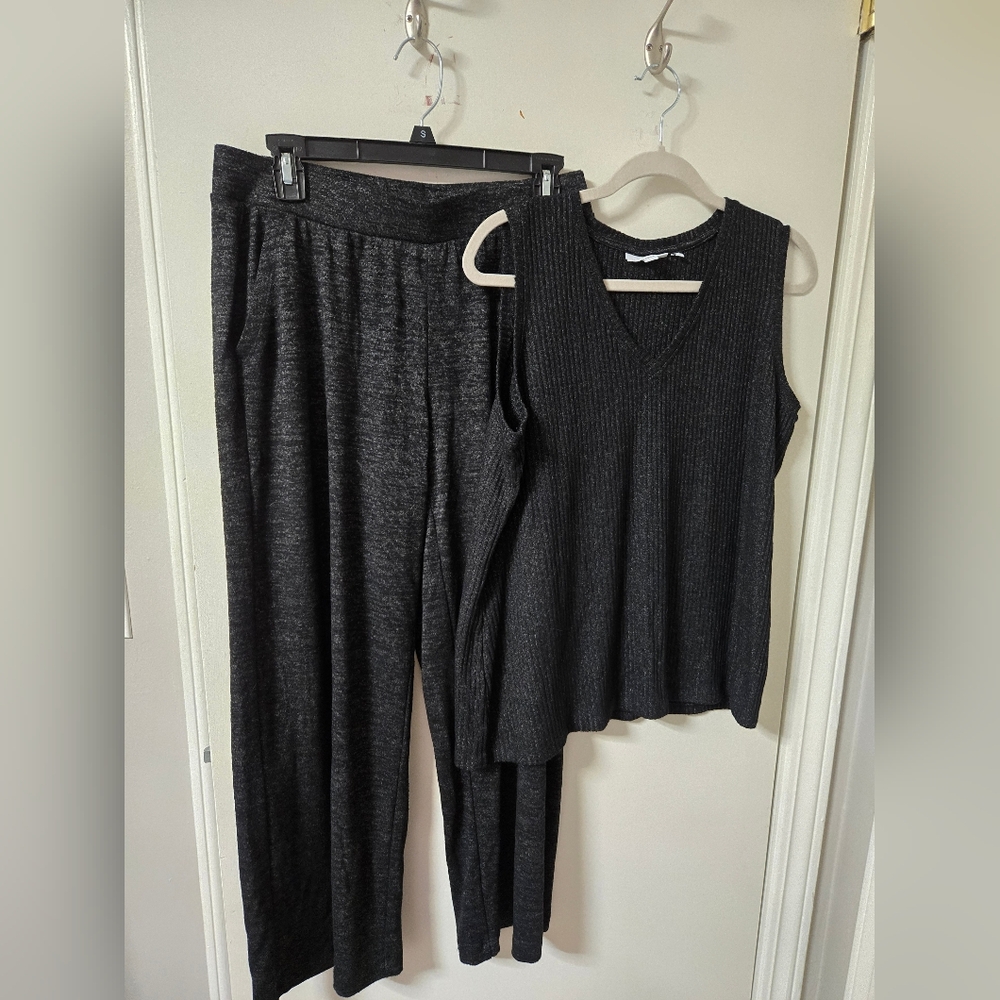 Chico's Charcoal Knit Lounge Set